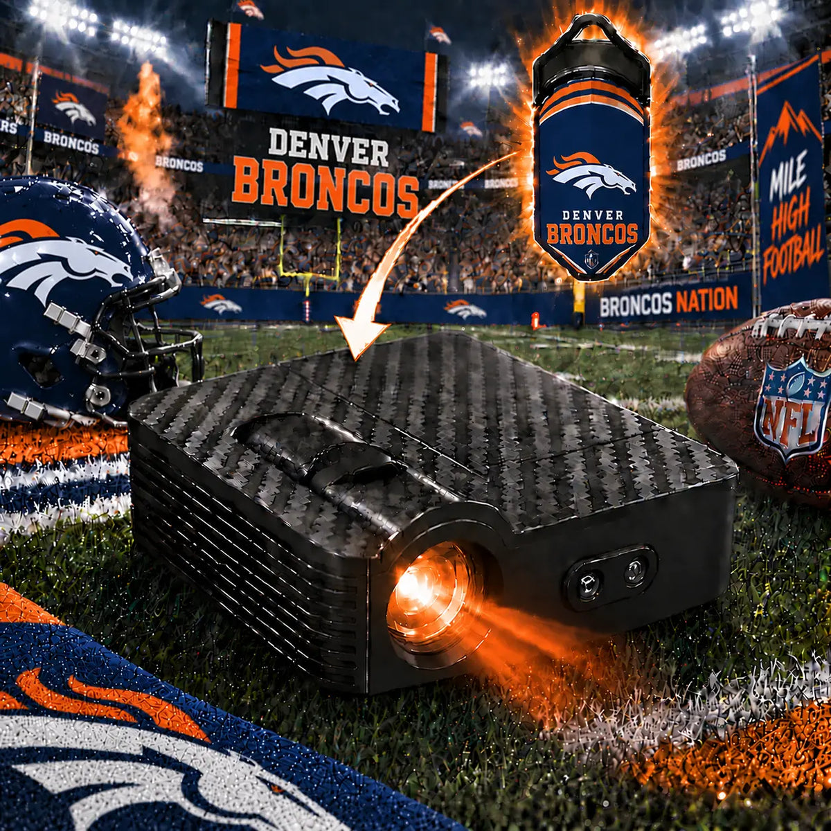 FanBeam Denver Broncos projector